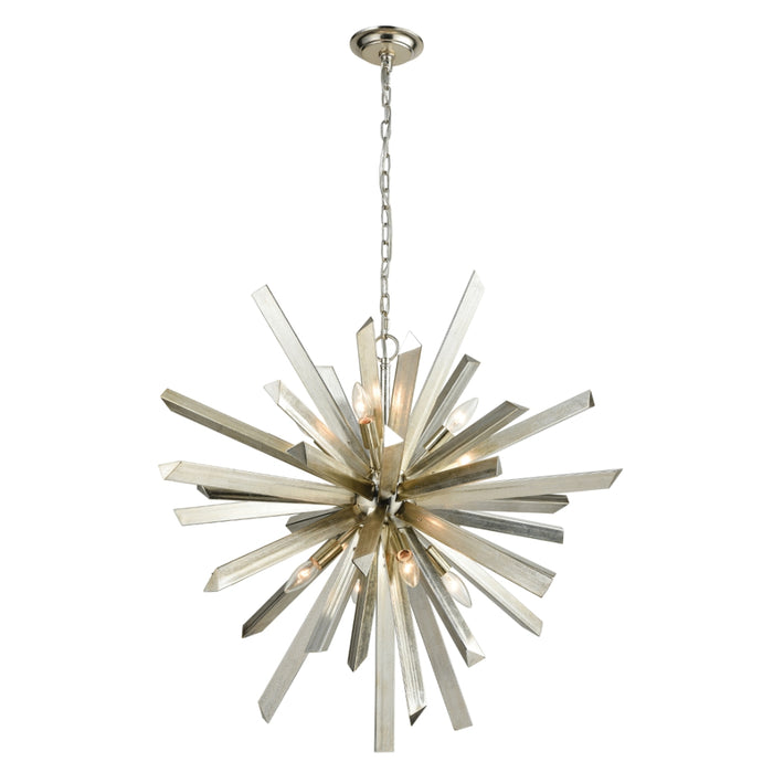 8-Light Crystal Prisms Chandelier