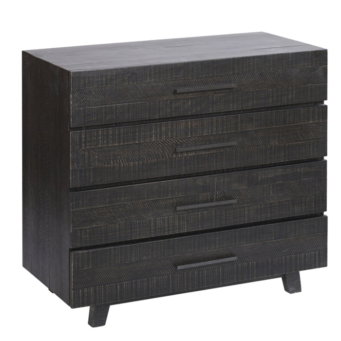 4-Drawer Antique Black Chest