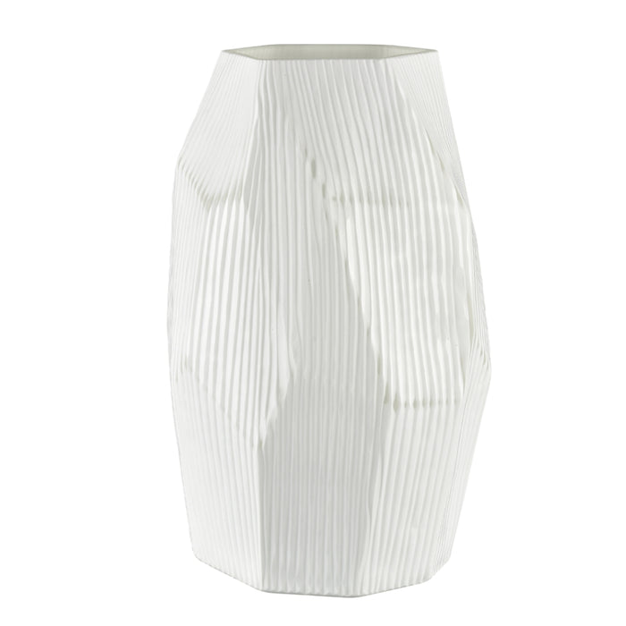 Elongated White Vase