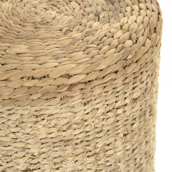 Woven Hyacinth Cylinder Stool