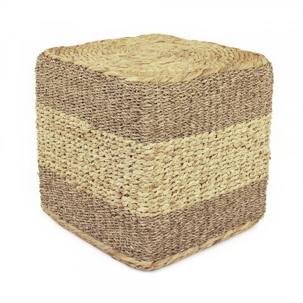 Two-Tone Woven Ottoman