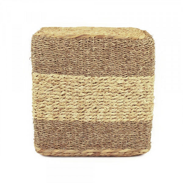 Two-Tone Woven Ottoman